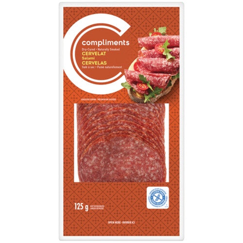 Compliments Dry-Cured Cervelat Salami 125 g