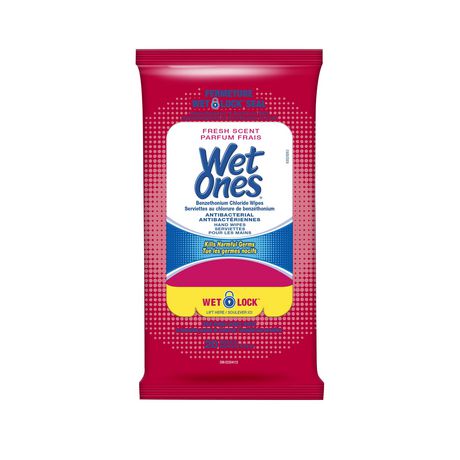 Wet Ones Pocket Size Antibacterial Wipes 28ct