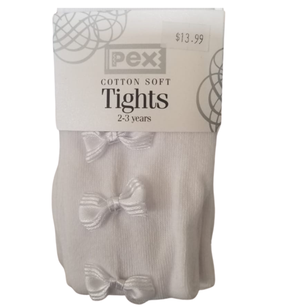 Pex Children's White Kendall Tights size 2-3years