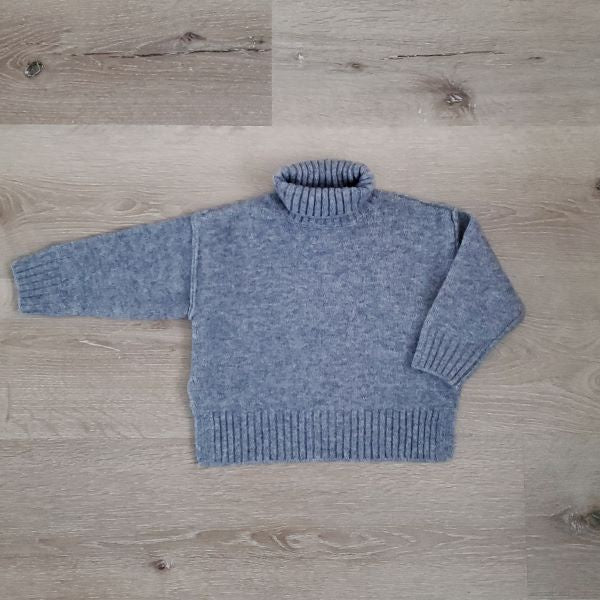 ZARA Grey/Blue Turtle Neck Sweater 6-9m