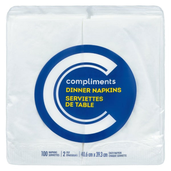 Compliments Dinner Napkins 2ply 100ct
