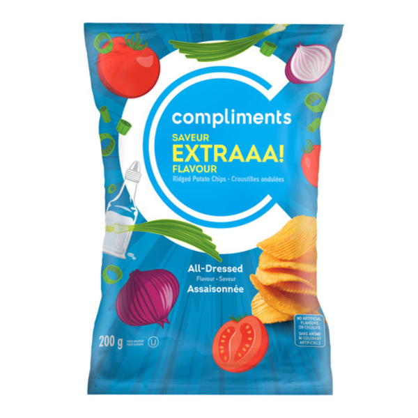 Compliments Extraaa! All-Dressed Potato Chips 200g
