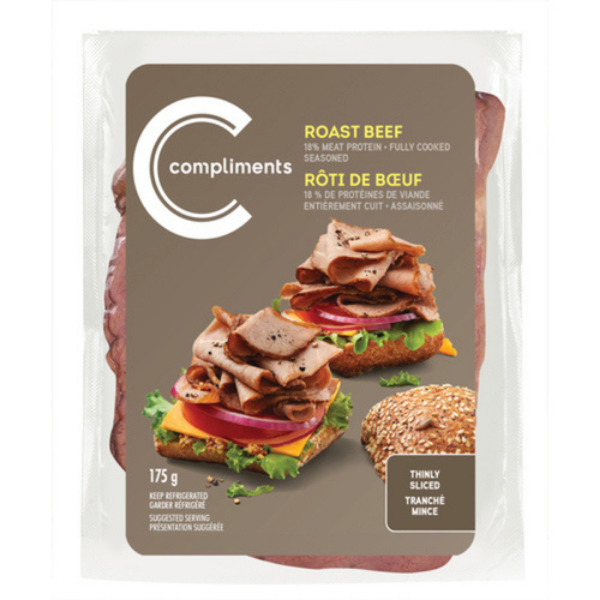 Compliments Thinly Sliced Roast Beef 175g