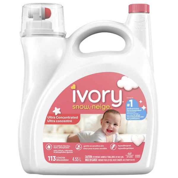 Ivory Snow Ultra Concentrated Liquid Laundry Detergent 113 Loads 4.55l