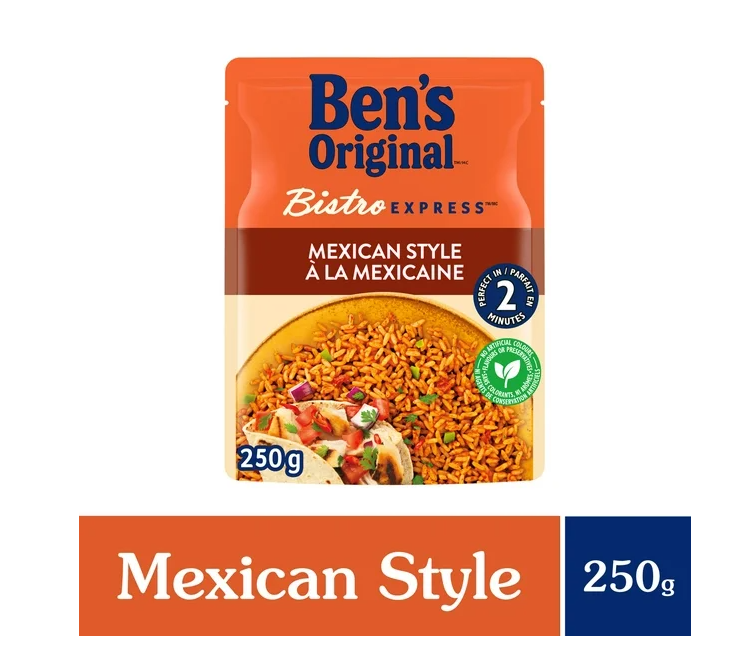 Ben's Original Bistro Express Mexican Style Rice Side Dish, Perfect Every Time 250g