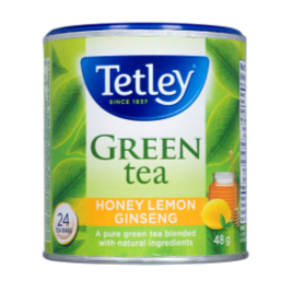 Tetley Honey Lemon Ginseng Green Tea 24ct 48g
