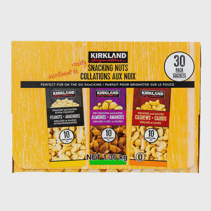 Kirkland Signature Snacking Nuts Variety Pack 30ct