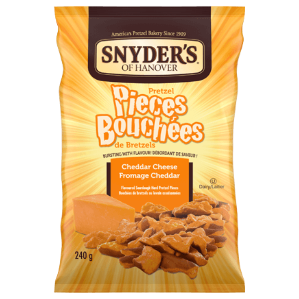 Snyders Cheddar Cheese Pretzel Pieces 240g