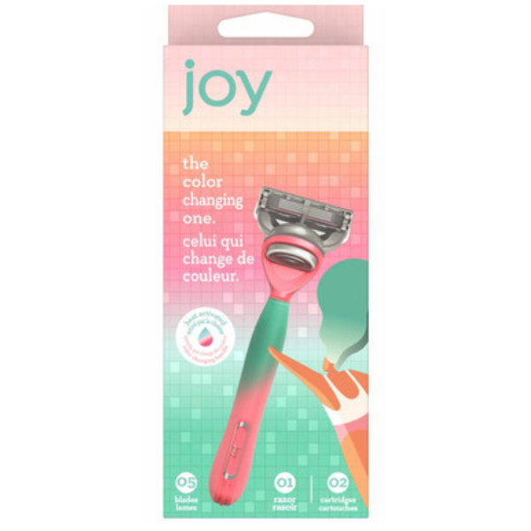 Joy Lady's Colour Changing Shaver Razor 2 Cartridges