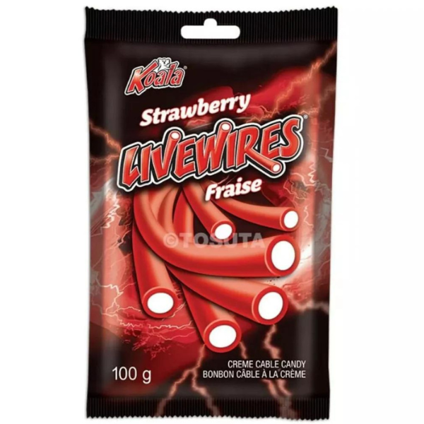 Livewires Cables Strawberry Creme Candy 100g