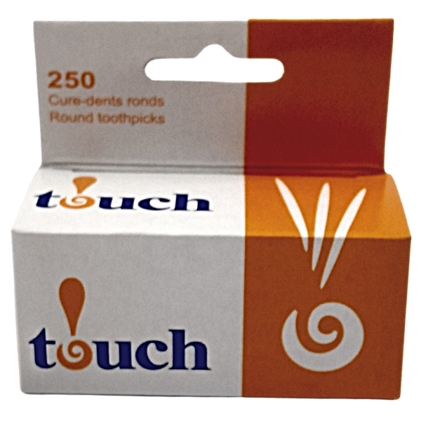 Touch Toothpicks Round Natural 250ct