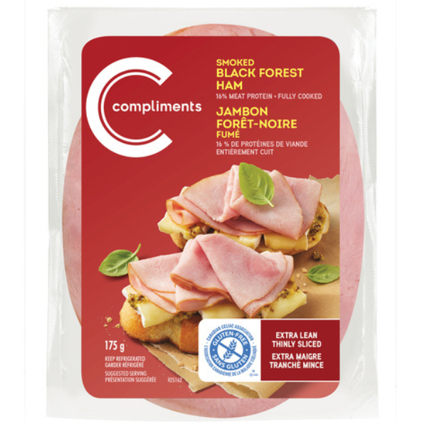Compliments Black Forest Smoked Extra Lean Thinly Sliced Ham 175g