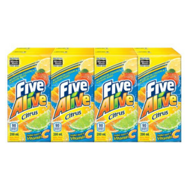 Minute Maid Five Alive Citrus Tetra Pak Juice Boxes 200ml x 8
