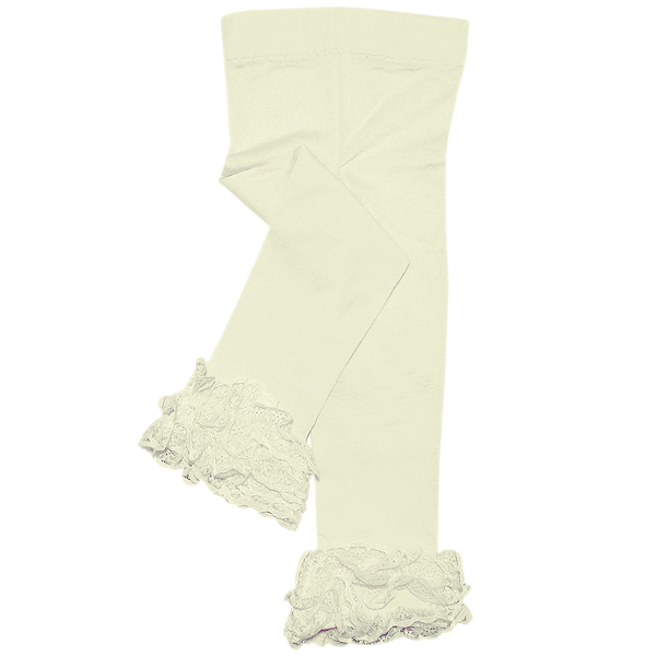 Pex Children's Ivory Footless Frilled Tights