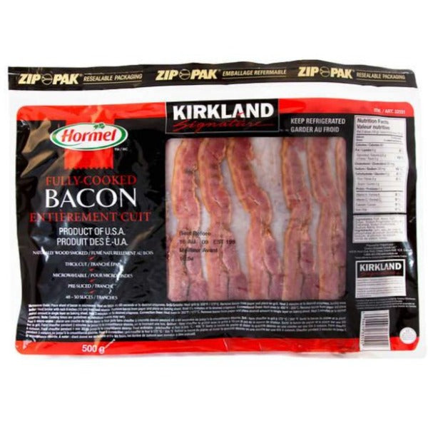 Kirkland Fully Cooked bacon Strips 500g *new sku