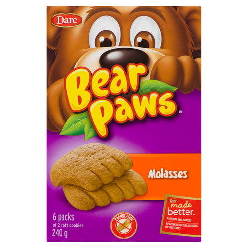 Dare Bear Paws Soft Molasses Cookies 6 packs 240g