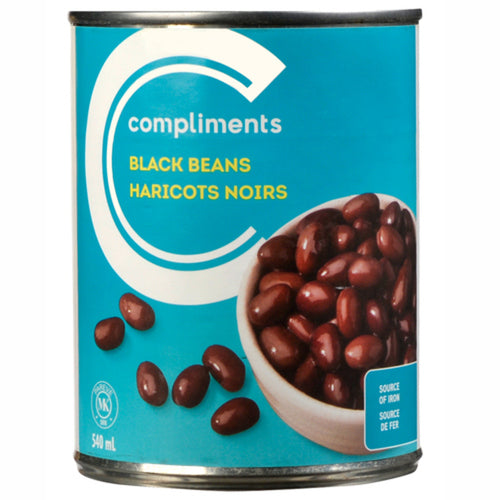 Compliments Black Beans 540ml