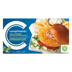 Compliments Breaded Fully Cooked Chicken Burgers 700g 7ct