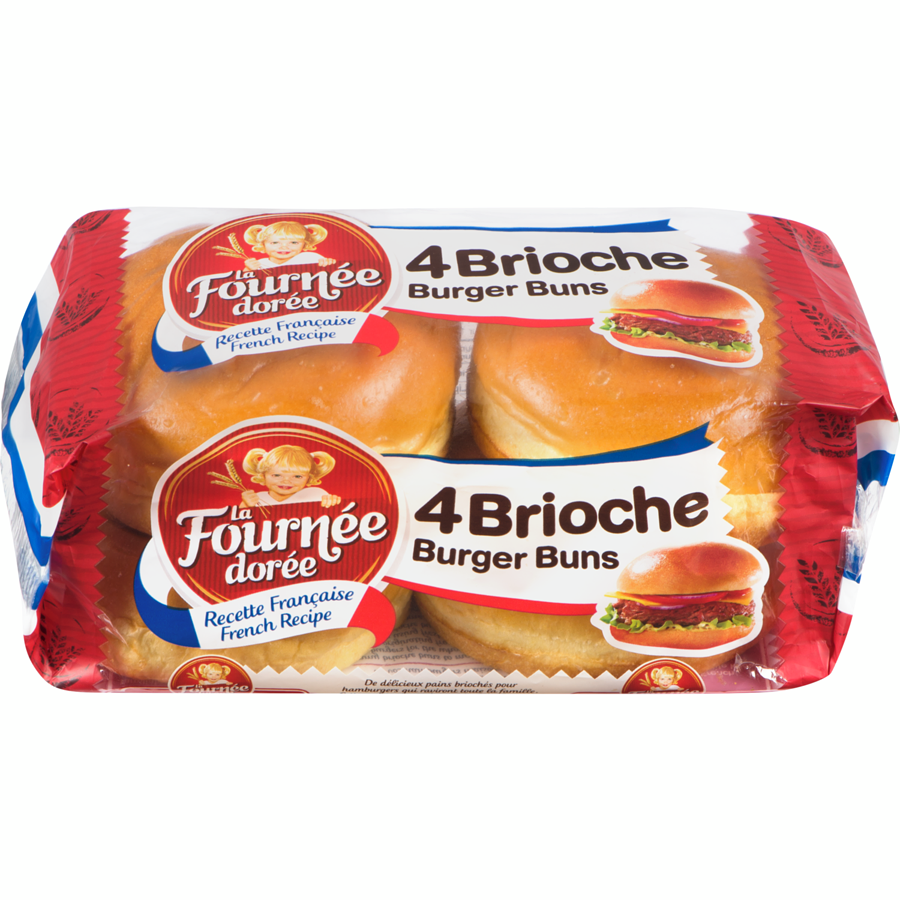 Fournee Doree Brioche Burger Bun 200g 4ct