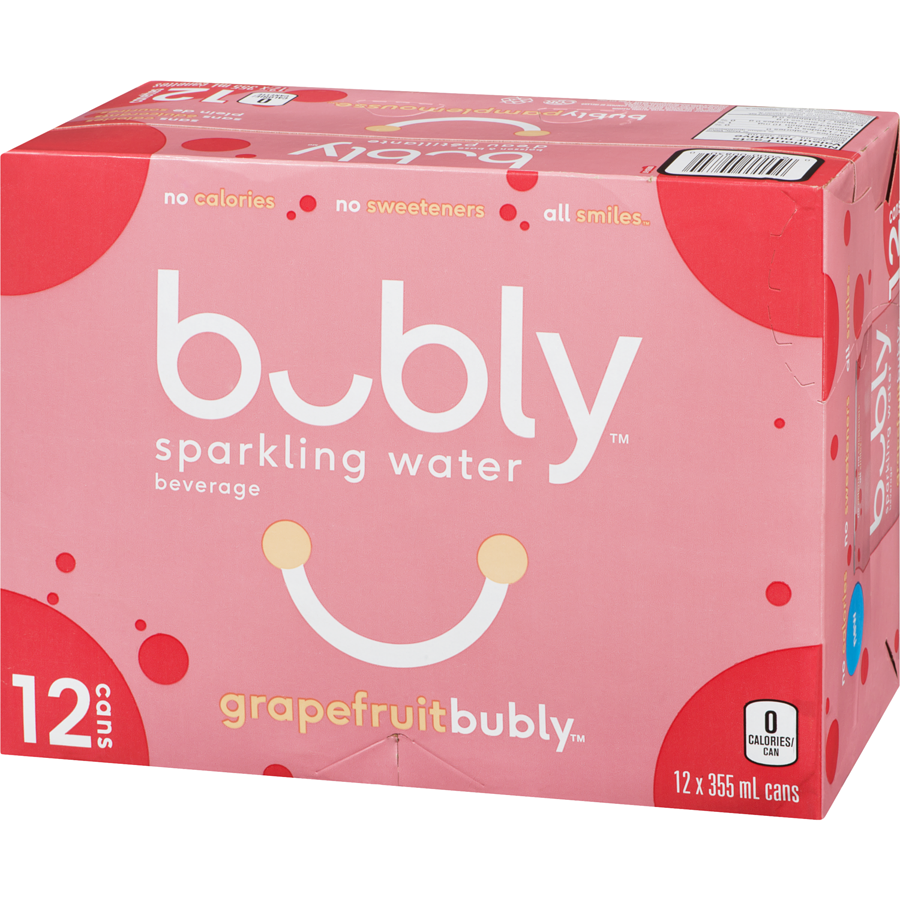 Bubly Grapefruit Sparkling Water 355ml x 12
