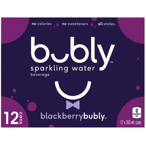 Bubly Blackberry Sparkling Water 355ml x 12