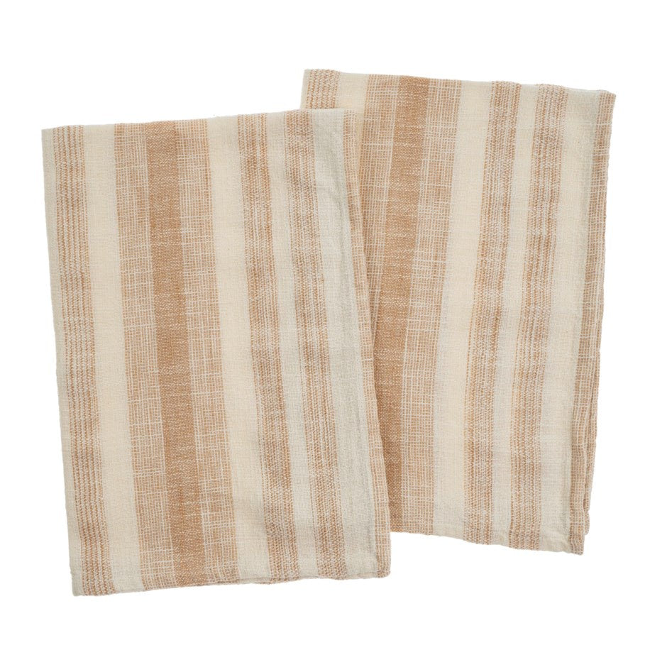 Cabana Stripe Tea Towel, Terracotta