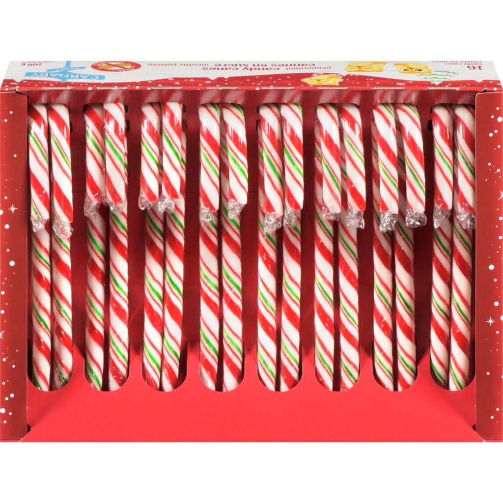 Carnaby Peppermint Flavour Candy Canes 200g