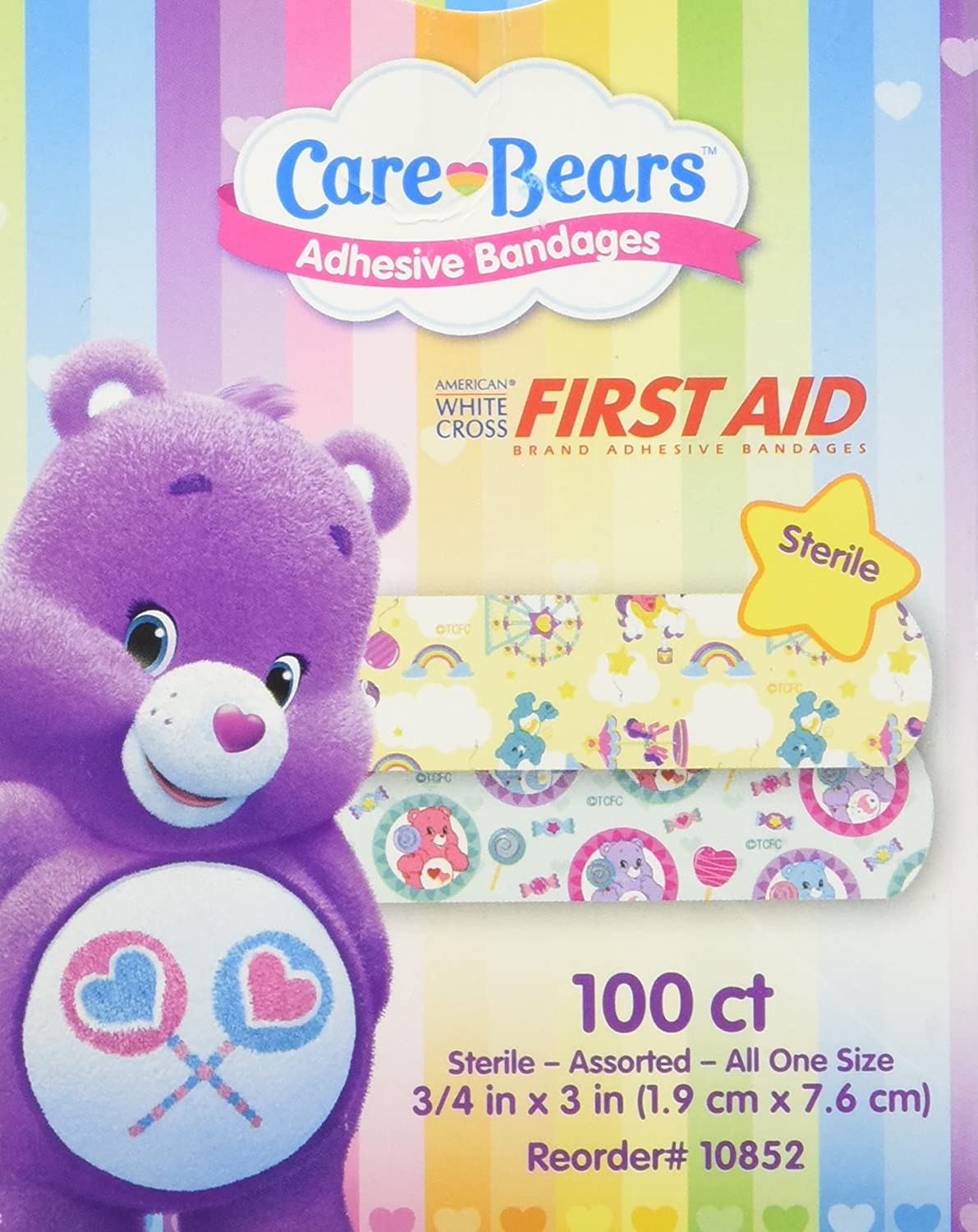 First Aid Care Bears Bandages 100ct