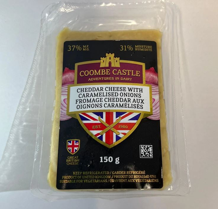 Coombe Castle Cheddar Cheese with Carmelized Onions 150g