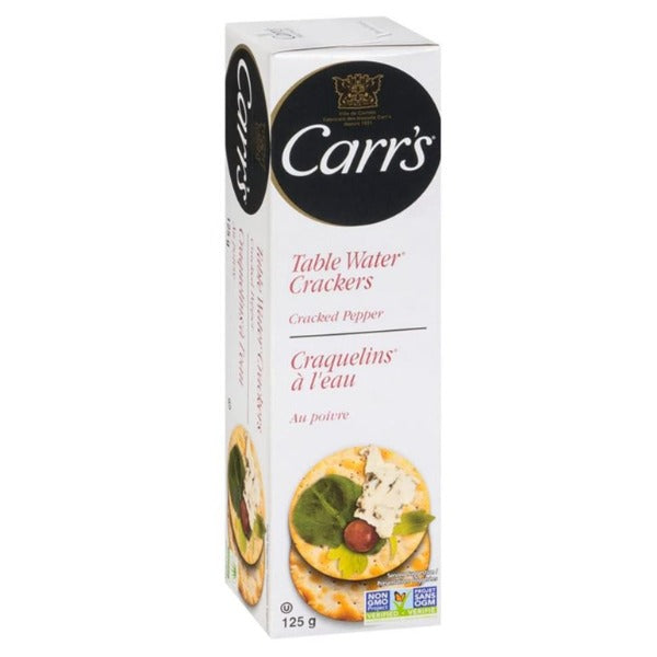 Carrs Table Water Crackers Cracked Pepper 125g