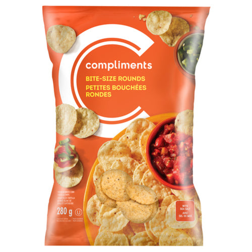 Compliments Bite-Size Round White Tortilla Chips 280g