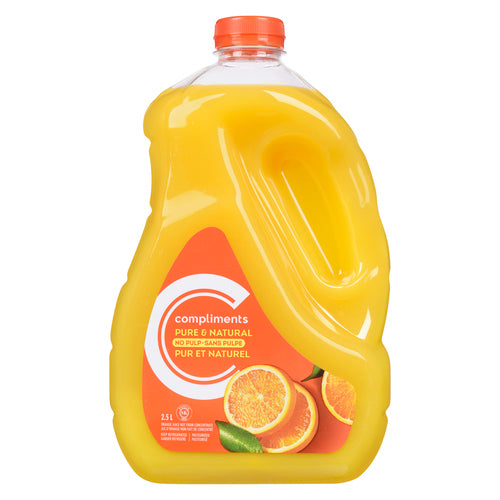 Compliments No Pulp Not From Concentrate Orange Juice 2.5 l