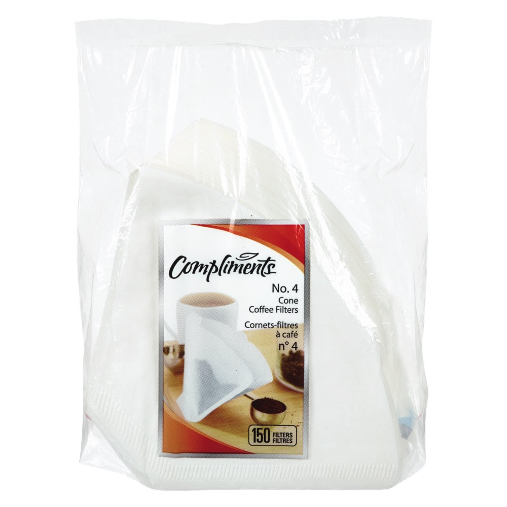 Compliments No. 4 Cone Coffee Filters 150ct