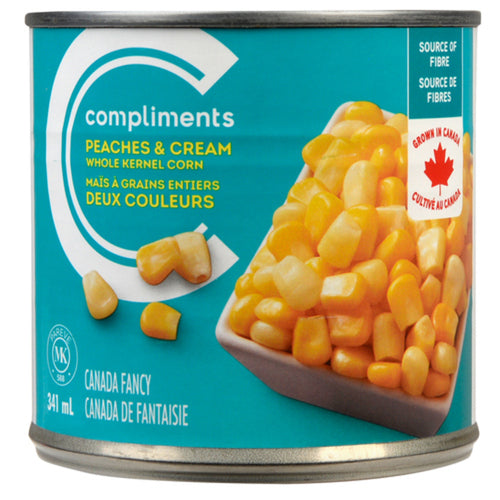 Compliments Peaches & Cream Canned Corn 341ml