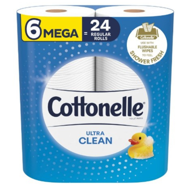 Cottonelle Ultra Clean Mega Roll Toilet Paper 6ct