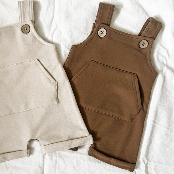 Mila&Co Coffee Baby & Toddler Overalls 12-18m