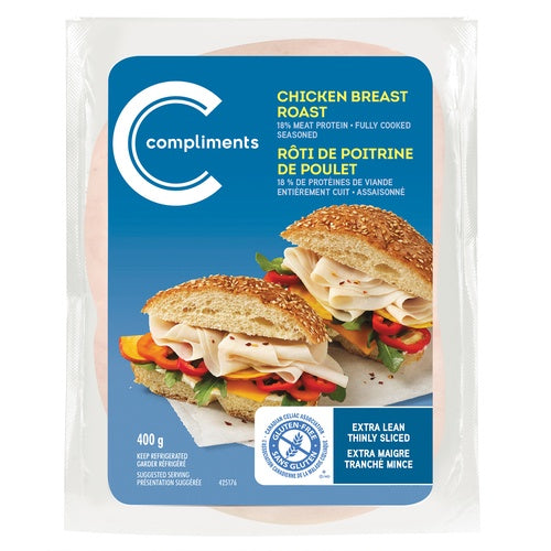 Compliments Extra Lean Thinly Sliced Roast Chicken Breast 400g
