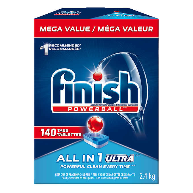 Finish Powerball All in 1 Ultra Dishwasher Detergent Tabs 140ct 2.4kg
