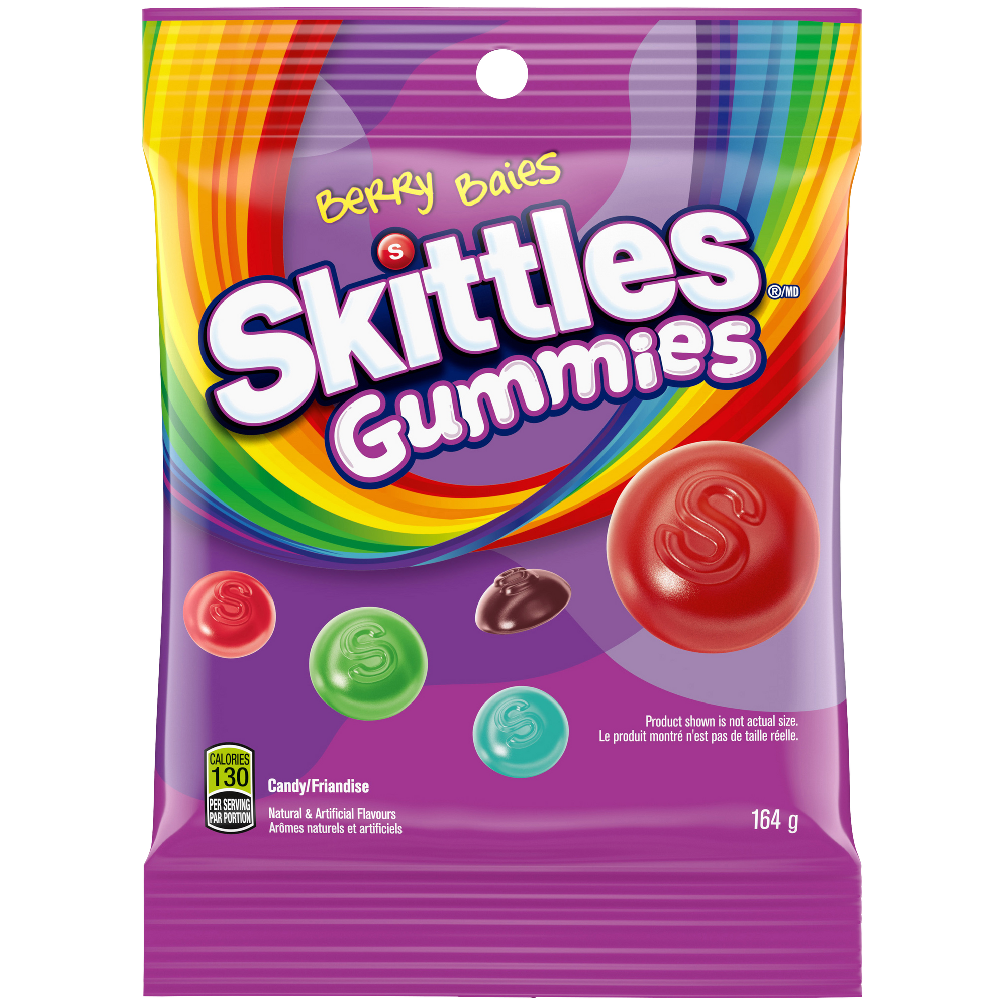 Skittles Wild Berry Gummy Candy Bag 164g
