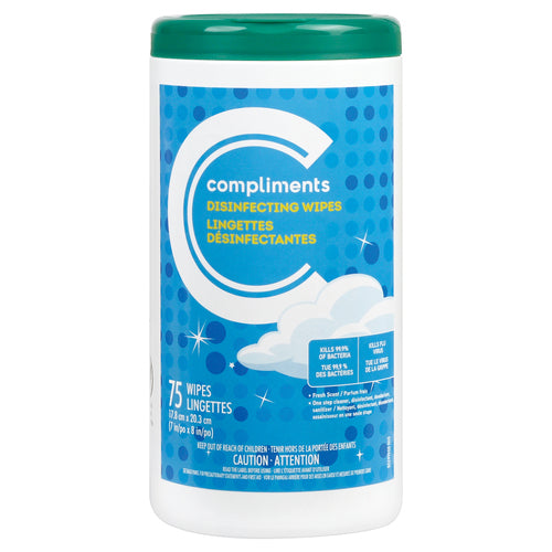 Compliments Fresh Disinfecting Wipes 75ct