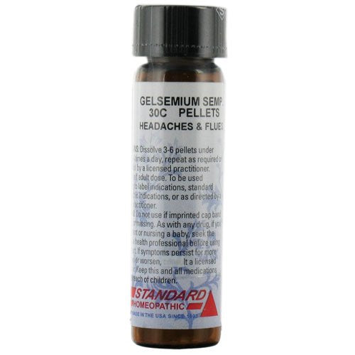 Standard Homeopathic Gelsemium Sempervirens (Headache & Flu) 30c Pellets 160ct