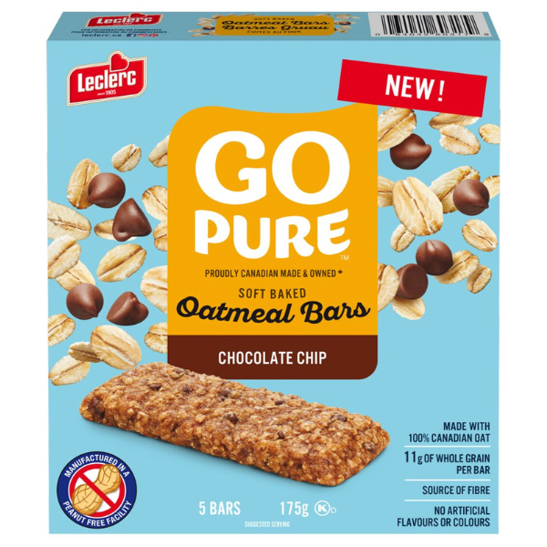 GoPure Bar Soft Baked Oat Chocolate Chip 175G