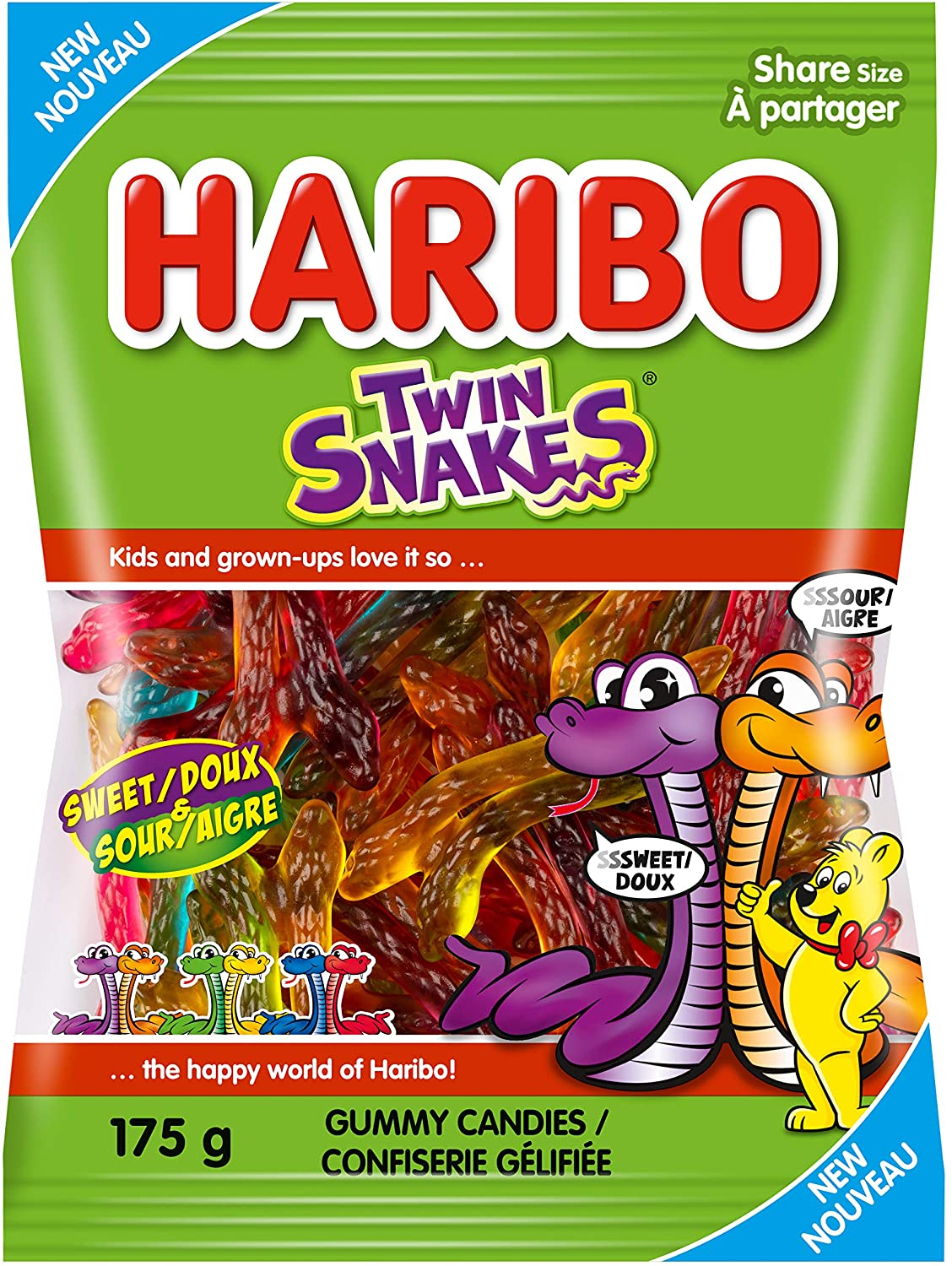 Haribo Twin Snakes Candy 175g0