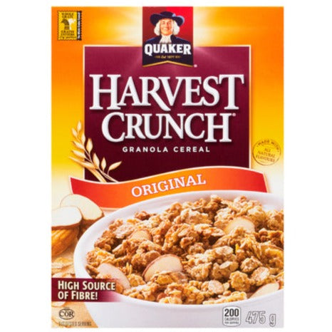 Quaker Harvest Crunch Original Granola Cereal 475g