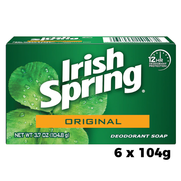 Irish Spring Original Bar Soap 104g X 6