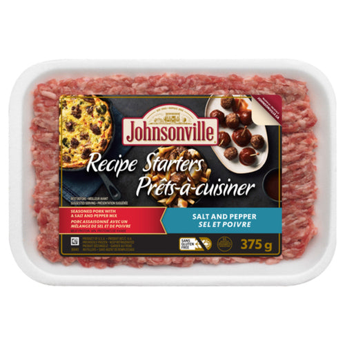 Johnsonville Recipe Starters Salt & Pepper Seasoned Pork Sausage Meat 375g