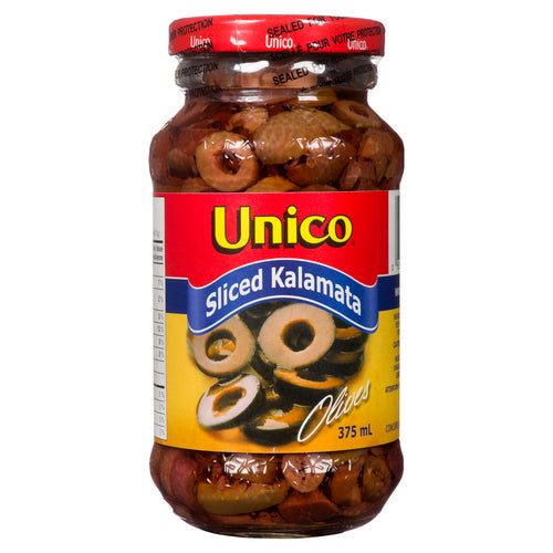 Unico Kalamata Sliced Olives 375ml