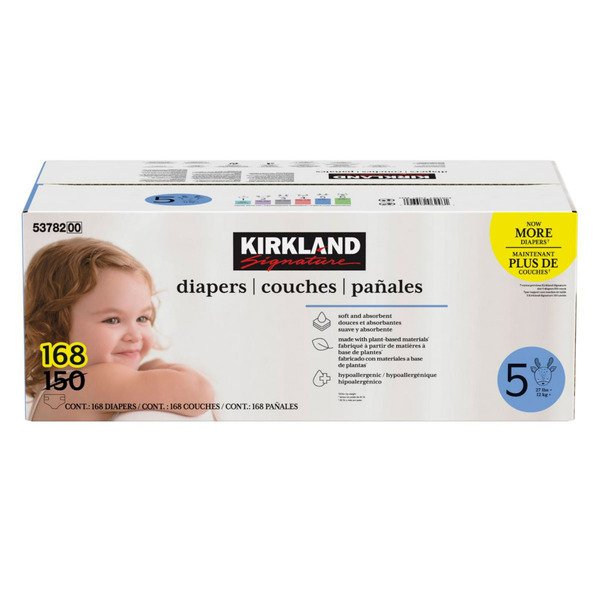 Kirkland Diapers Size 5 168ct