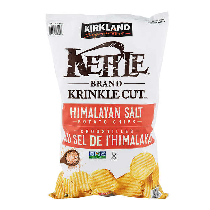 Kirkland Signature Kettle Brand Krinkle Cut Himalayan Salt Potato Chips 907g