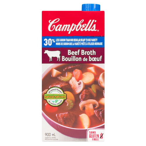 Campbell's Low Sodium Beef Broth 900ml